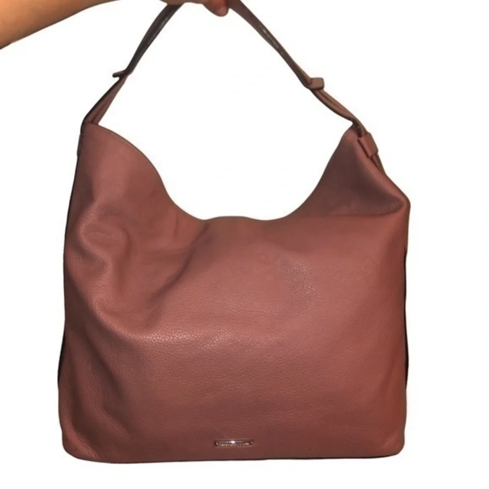 Rebecca MINKOFF pink leather tassel hobo bag